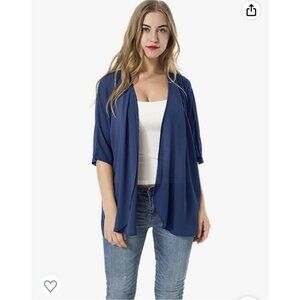 🌸3/$15🌸Sheer Navy Blue Large Open Front Cardigan